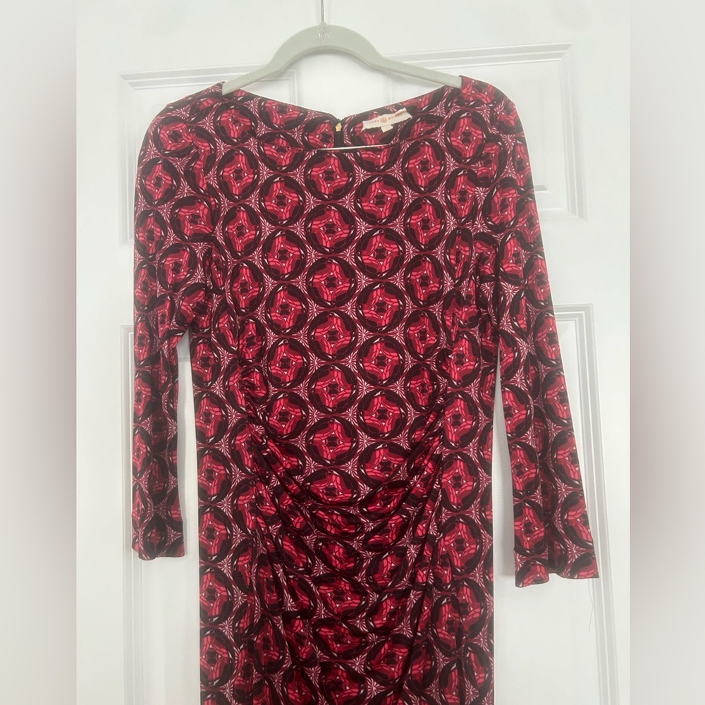 Tory Burch midi dress with long sleeves and ruching